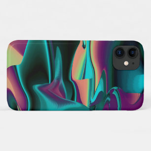 Futuristic Abstract 3D Metallic Rainbow Art Case-Mate iPhone Case