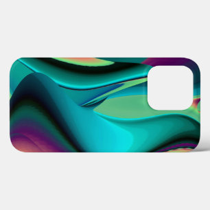 Futuristic Abstract 3D Metallic Rainbow Art iPhone 13 Pro Case