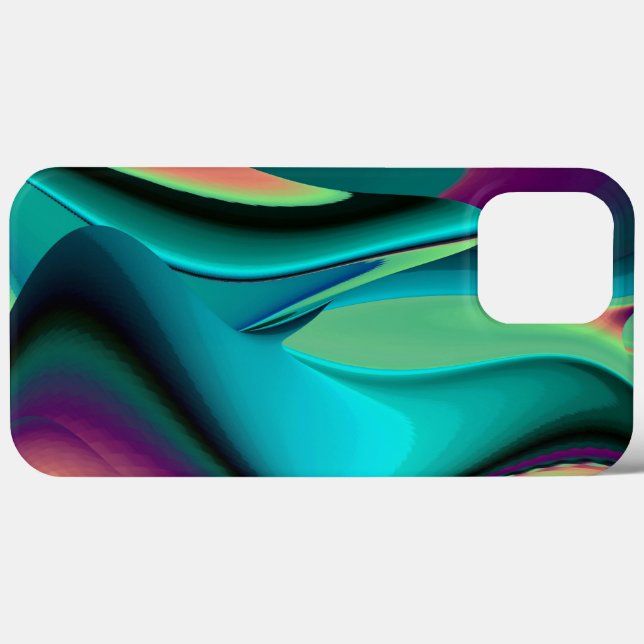 Futuristic Abstract 3D Metallic Rainbow Art Case-Mate iPhone Case (Back (Horizontal))