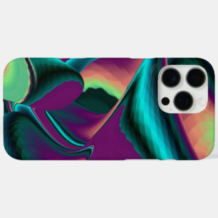 Futuristic Abstract 3D Metallic Rainbow Art iPhone 16 Pro Max Case