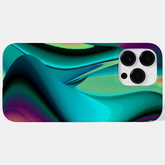 Futuristic Abstract 3D Metallic Rainbow Art Case-Mate iPhone Case (Back (Horizontal))
