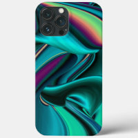 Futuristic Abstract 3D Metallic Rainbow Art
