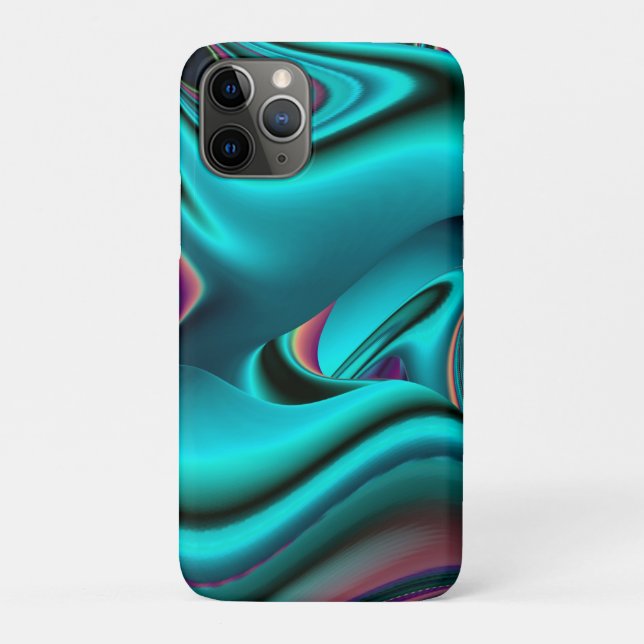 Futuristic Abstract 3D Metallic Rainbow Art Case-Mate iPhone Case (Back)