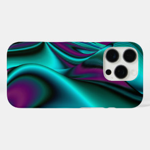 Futuristic Abstract 3D Metallic Rainbow Art iPhone 16 Pro Case