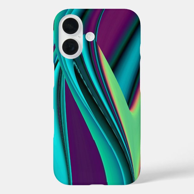 Futuristic Abstract 3D Metallic Rainbow Art Case-Mate iPhone Case (Back)