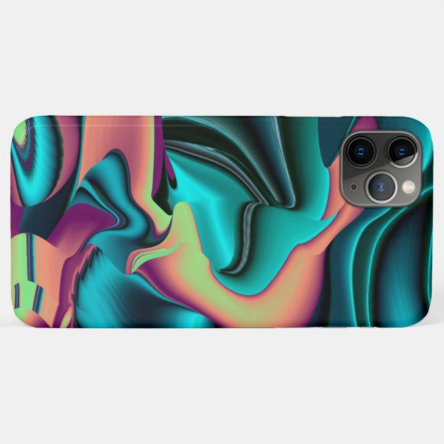 Futuristic Abstract 3D Metallic Rainbow Art Case-Mate iPhone Case (Back (Horizontal))