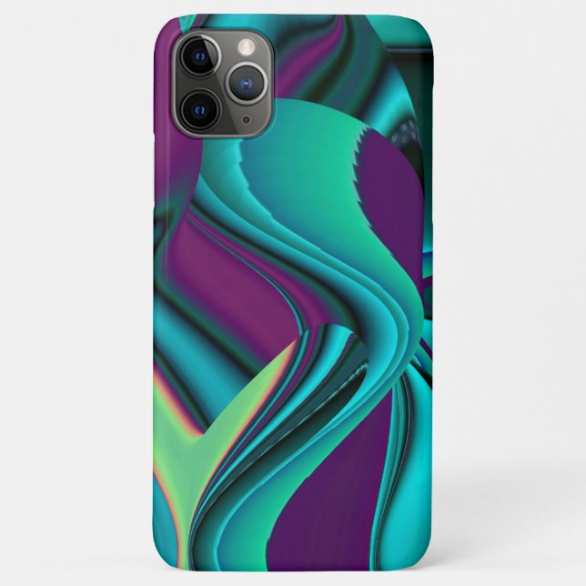 Futuristic Abstract 3D Metallic Rainbow Art Case-Mate iPhone Case (Back)