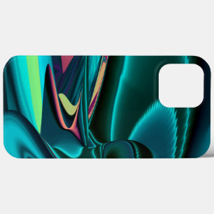 Futuristic Abstract 3D Metallic Rainbow Art iPhone 13 Pro Max Case