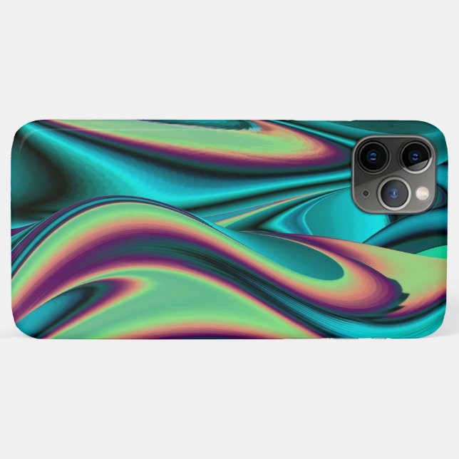 Futuristic Abstract 3D Metallic Rainbow Art Case-Mate iPhone Case (Back (Horizontal))