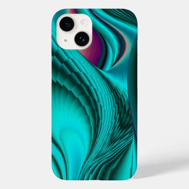 Futuristic Abstract 3D Metallic Rainbow Art Case-Mate iPhone Case (Back)