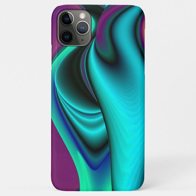 Futuristic Abstract 3D Metallic Rainbow Art Case-Mate iPhone Case (Back)