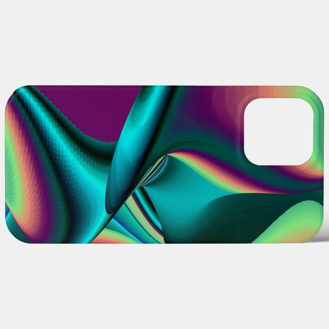 Futuristic Abstract 3D Metallic Rainbow Art Case-Mate iPhone Case (Back (Horizontal))