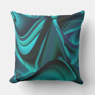 Futuristic Abstract 3D Metallic Rainbow Art Cushion