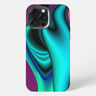 Futuristic Abstract 3D Metallic Rainbow Art iPhone 13 Pro Max Case