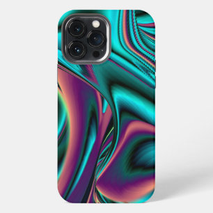 Futuristic Abstract 3D Metallic Rainbow Art iPhone 13 Pro Max Case