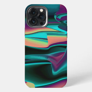 Futuristic Abstract 3D Metallic Rainbow Art iPhone 13 Pro Max Case
