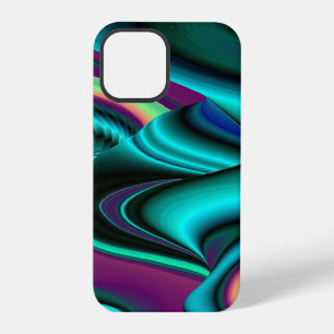 Futuristic Abstract 3D Metallic Rainbow Art iPhone 12 Pro Case