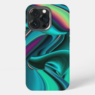 Futuristic Abstract 3D Metallic Rainbow Art iPhone 13 Pro Case