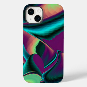 Futuristic Abstract 3D Metallic Rainbow Art iPhone 14 Case