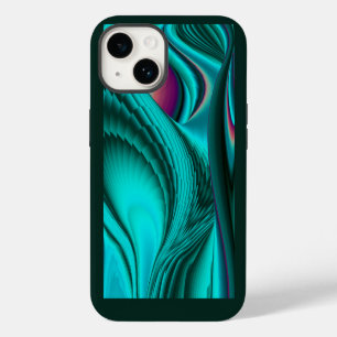 Futuristic Abstract 3D Metallic Rainbow Art iPhone 14 Case