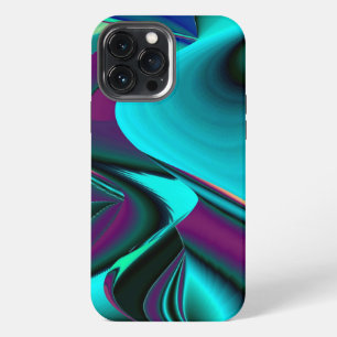 Futuristic Abstract 3D Metallic Rainbow Art iPhone 13 Pro Max Case