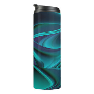 Futuristic Abstract 3D Metallic Rainbow Art Thermal Tumbler
