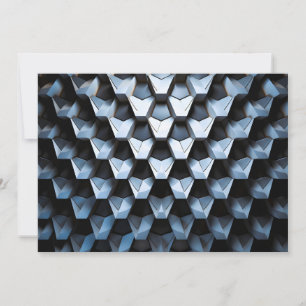 Futuristic Abstract Blue Geometric Metallic Announcement