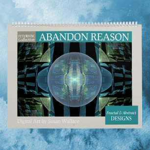 Futuristic Abstract Fractals 2027 Calendar