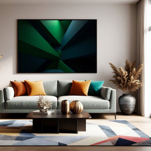 Futuristic Abstract Geometric Canvas Print