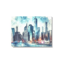 Futuristic Abstract of New York City 