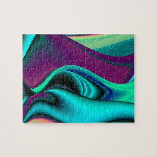 futuristic Abstract rainbow Jigsaw Puzzle