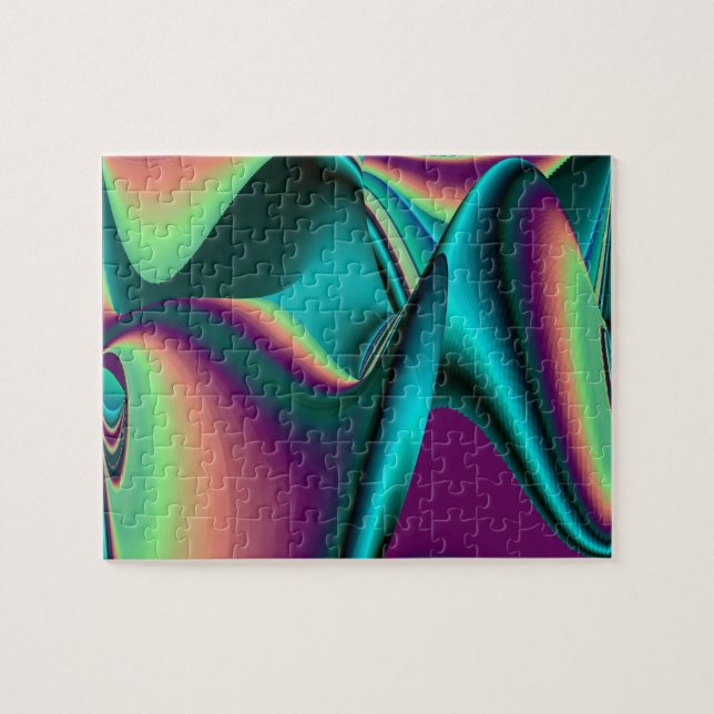 futuristic, Abstract rainbow Jigsaw Puzzle (Horizontal)