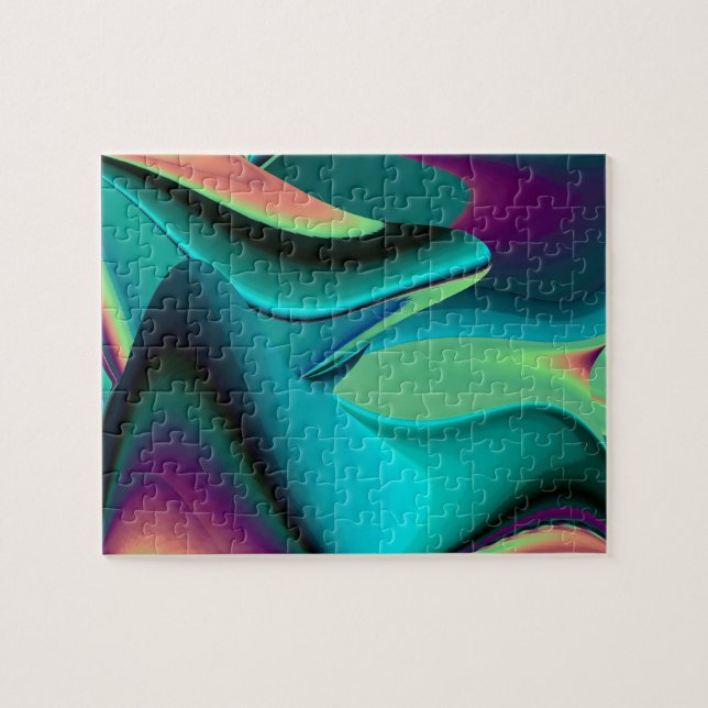 futuristic, Abstract rainbow Jigsaw Puzzle (Horizontal)