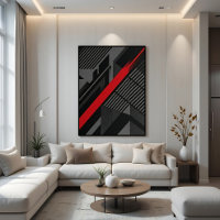 Futuristic Abstract Red Black
