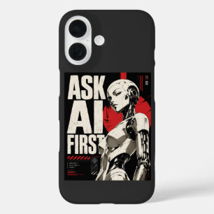 Futuristic AI Robot Humanoid Tech Design iPhone 16 Case