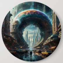 Futuristic Alien Planet Portal with Magic Gate