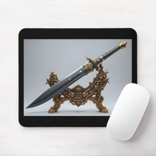 Futuristic Arabian Sword Mouse Pad (With Mouse)