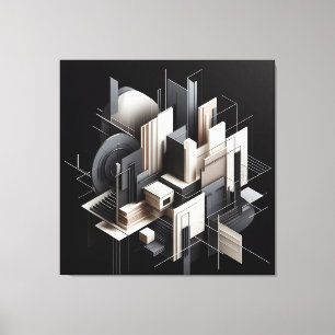 Futuristic Architectural Construct Canvas Print
