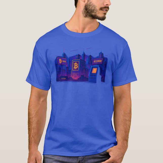 Futuristic Bitcoin City T-Shirt (Front)