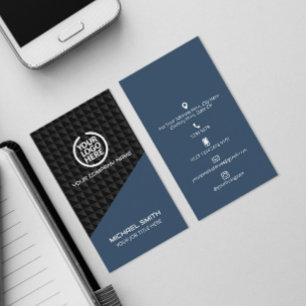 Futuristic Business Card Social Media Icons