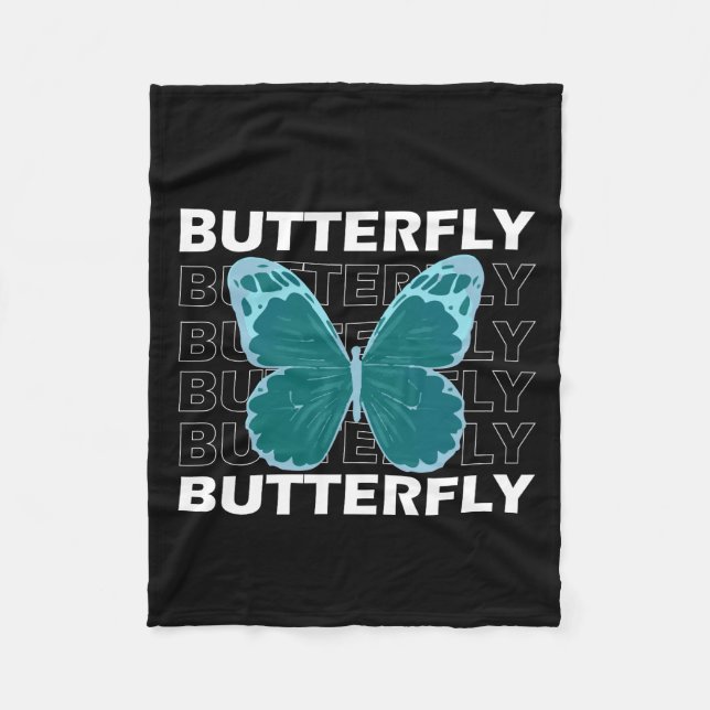 futuristic-butterfly-illustration-t-shirt-design-v fleece blanket (Front)