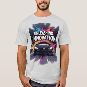 🏁 Futuristic Car Neon Splash Innovation Art T-Shirt