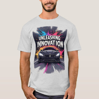 🏁 Futuristic Car Neon Splash Innovation Art T-Shirt