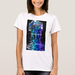 Futuristic Chrome Puzzle Cube  T-Shirt