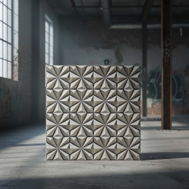 Futuristic Chrome Relief Silver #18 ID1227 Tile (Creator Uploaded)