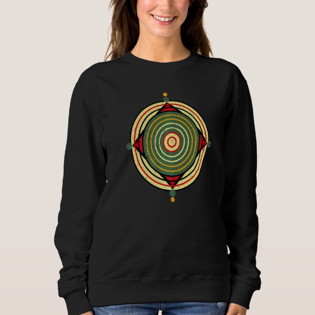 Futuristic Circles & Squares Abstract Sweatshirt (Front)