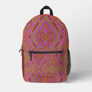 Futuristic Circuitry Abstract Pattern Printed Backpack