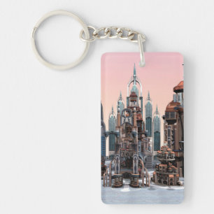Futuristic City Key Ring