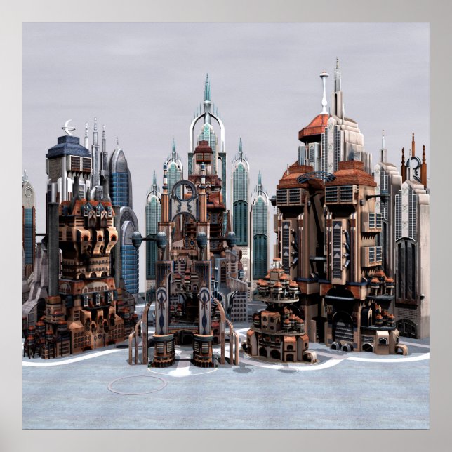 Futuristic City Poster (Front)