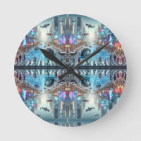 Futuristic City Wall Clock